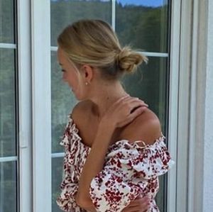 Zara ruffled cropped top